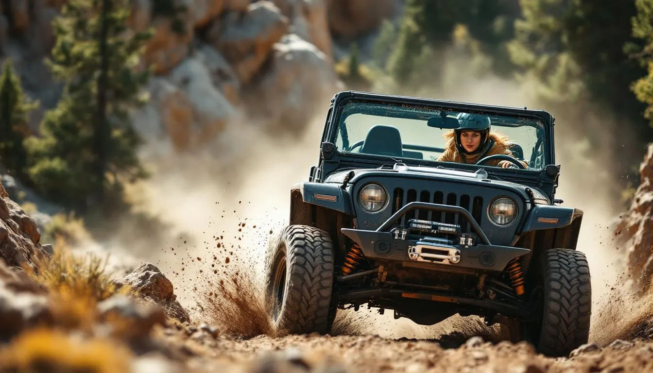 Editorial photograph representing the concept of four-wheel driving