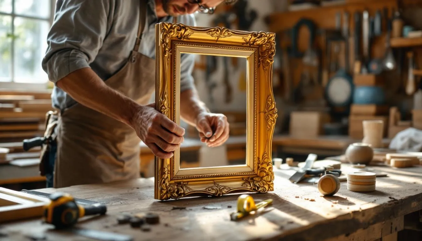 Editorial photograph representing the concept of frame making