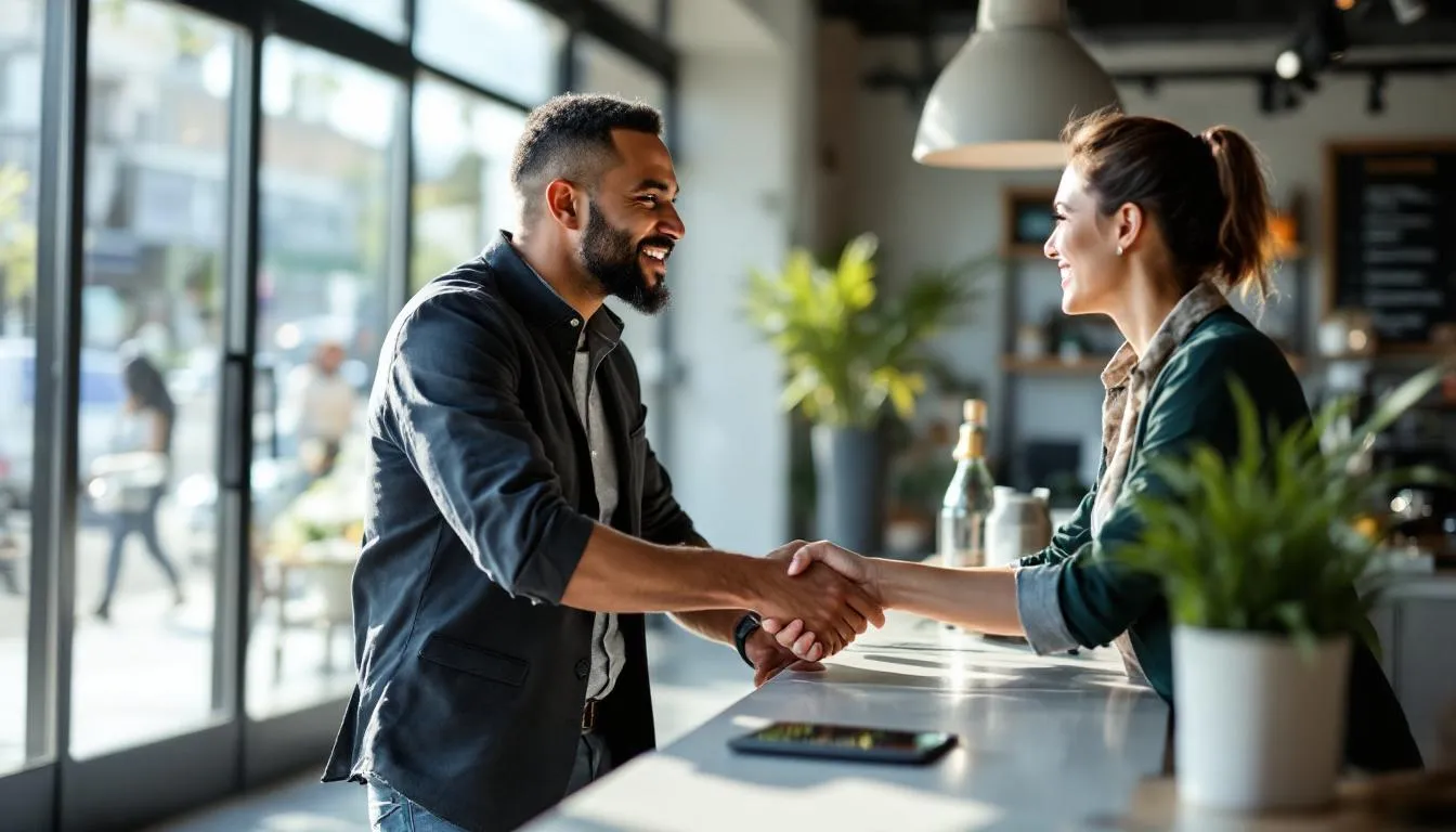 Editorial photograph representing the concept of franchising