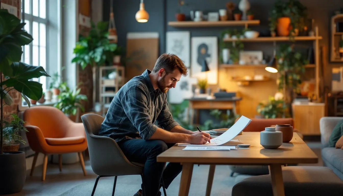 Editorial photograph representing the concept of furniture design