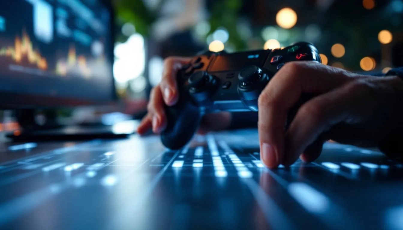 Editorial photograph representing the concept of game development