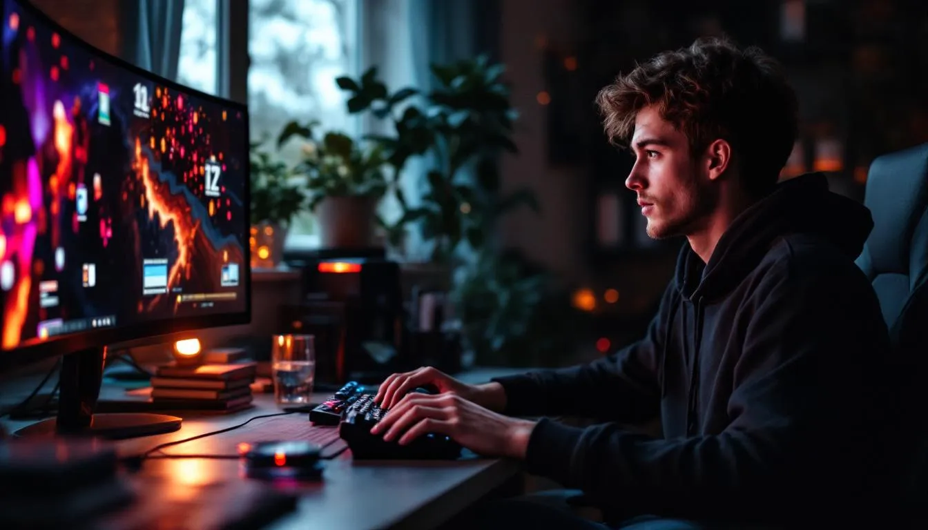 Editorial photograph representing the concept of gaming