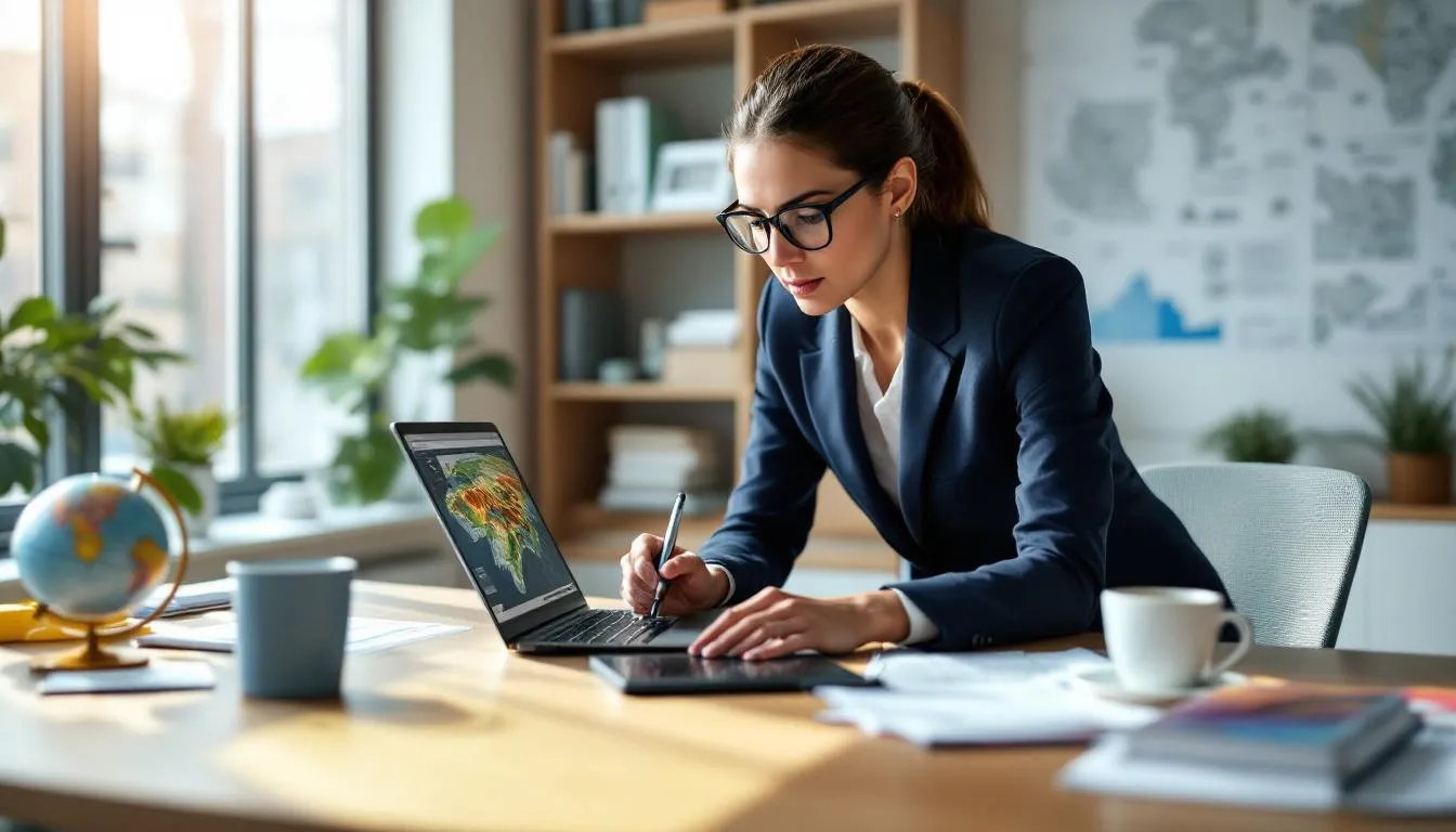 Editorial photograph representing the concept of geographic information systems (gis)