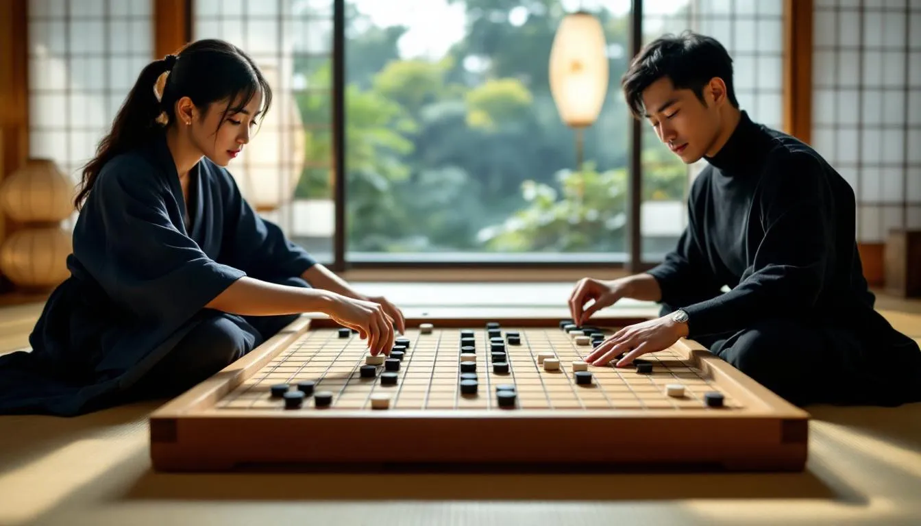 Editorial photograph representing the concept of go (game)