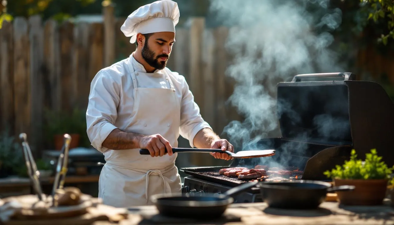 Editorial photograph representing the concept of grilling