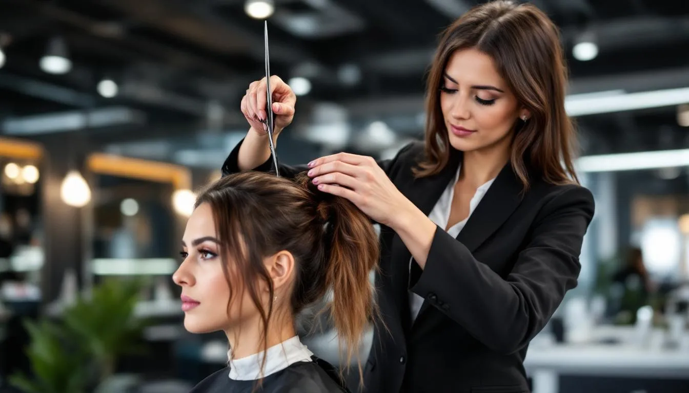 Editorial photograph representing the concept of hair styling