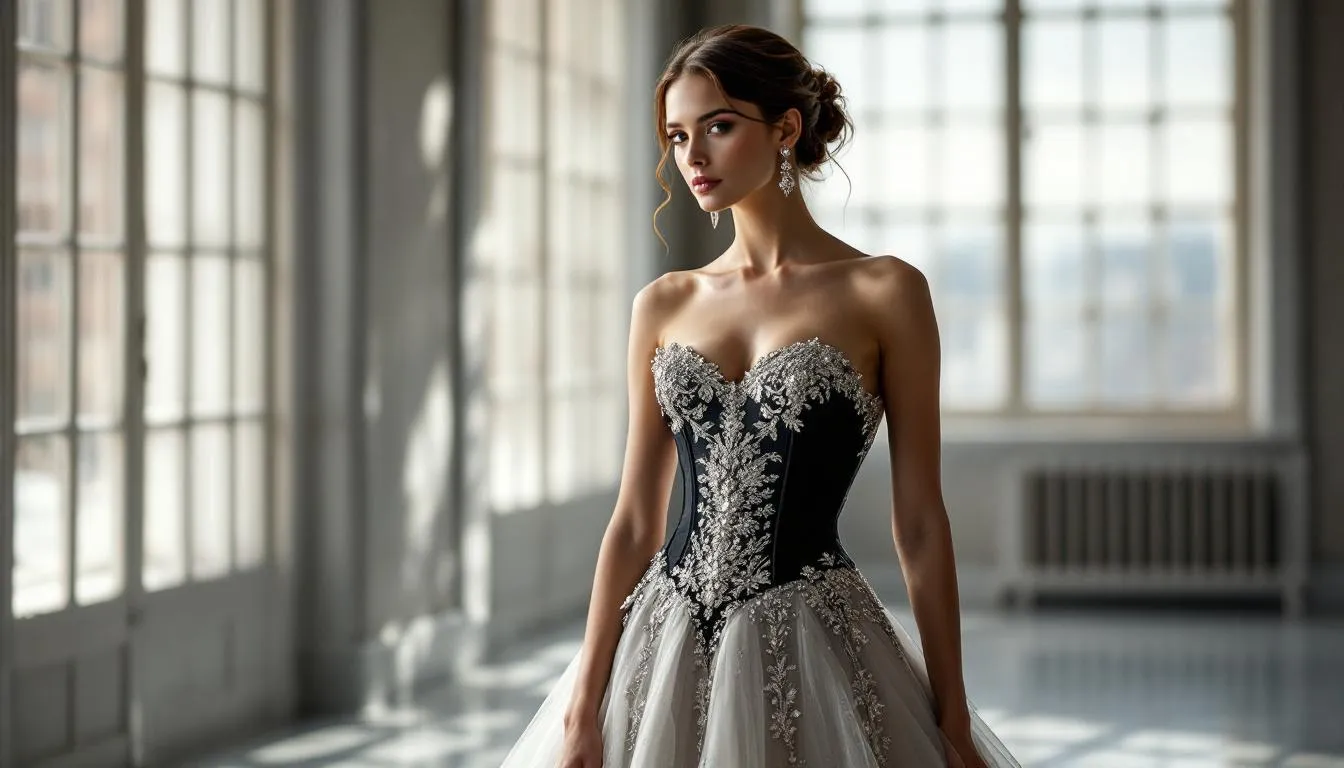 Editorial photograph representing the concept of haute couture