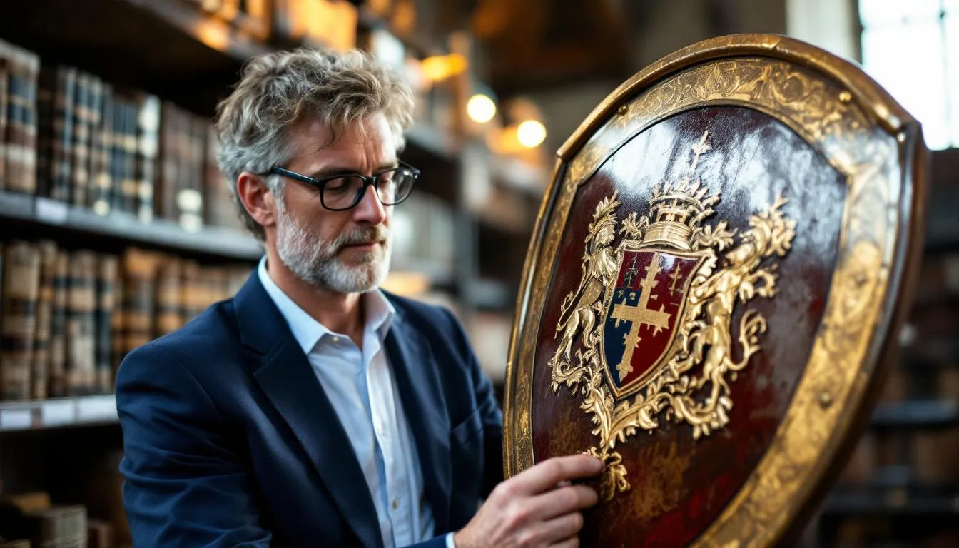 Editorial photograph representing the concept of heraldry