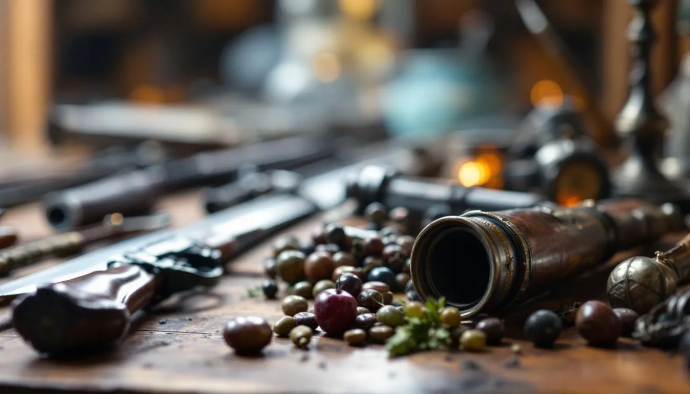 Editorial photograph representing the concept of historical weaponry