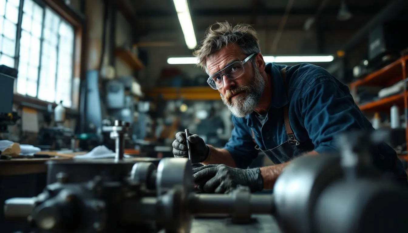 Editorial photograph representing the concept of hobby machining