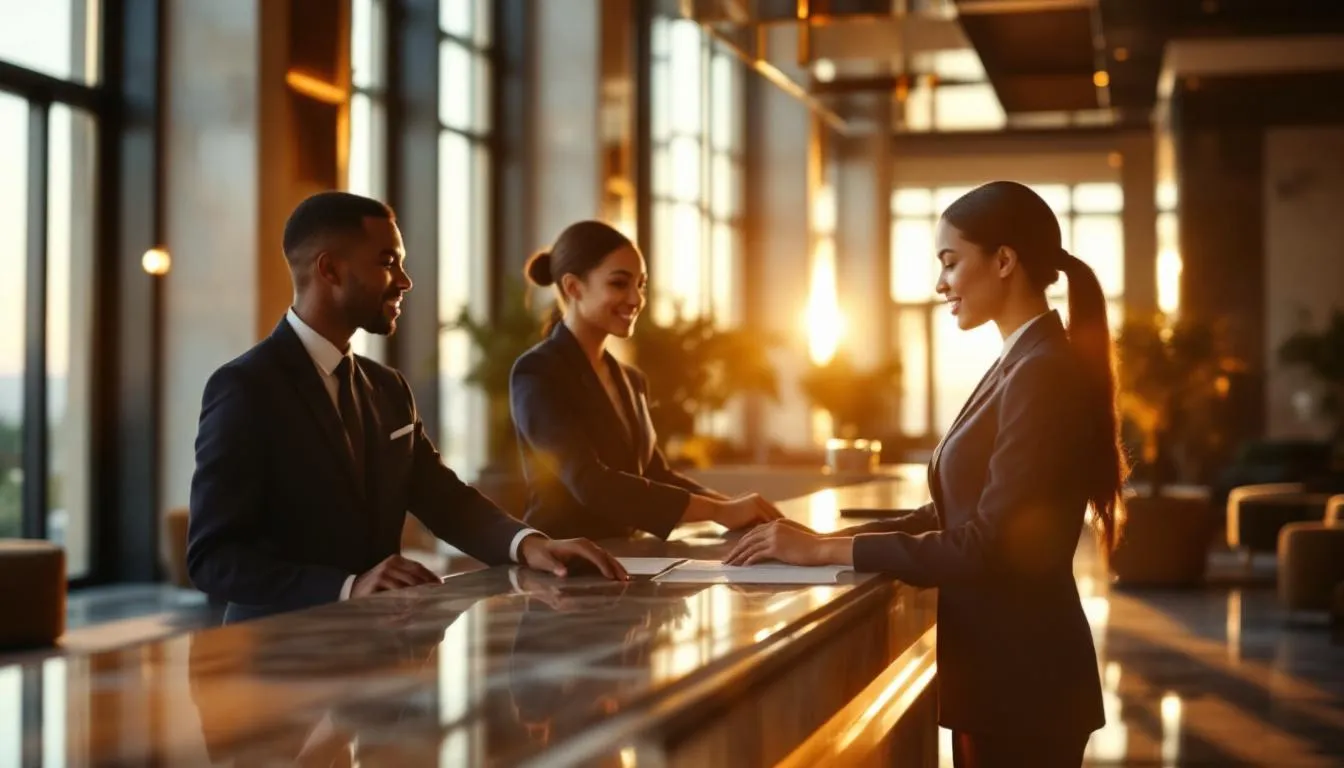 Editorial photograph representing the concept of hospitality management