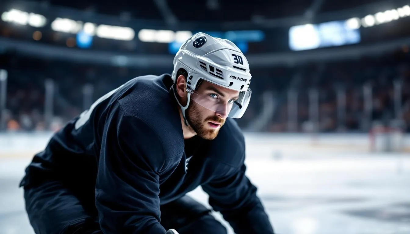 Editorial photograph representing the concept of ice hockey