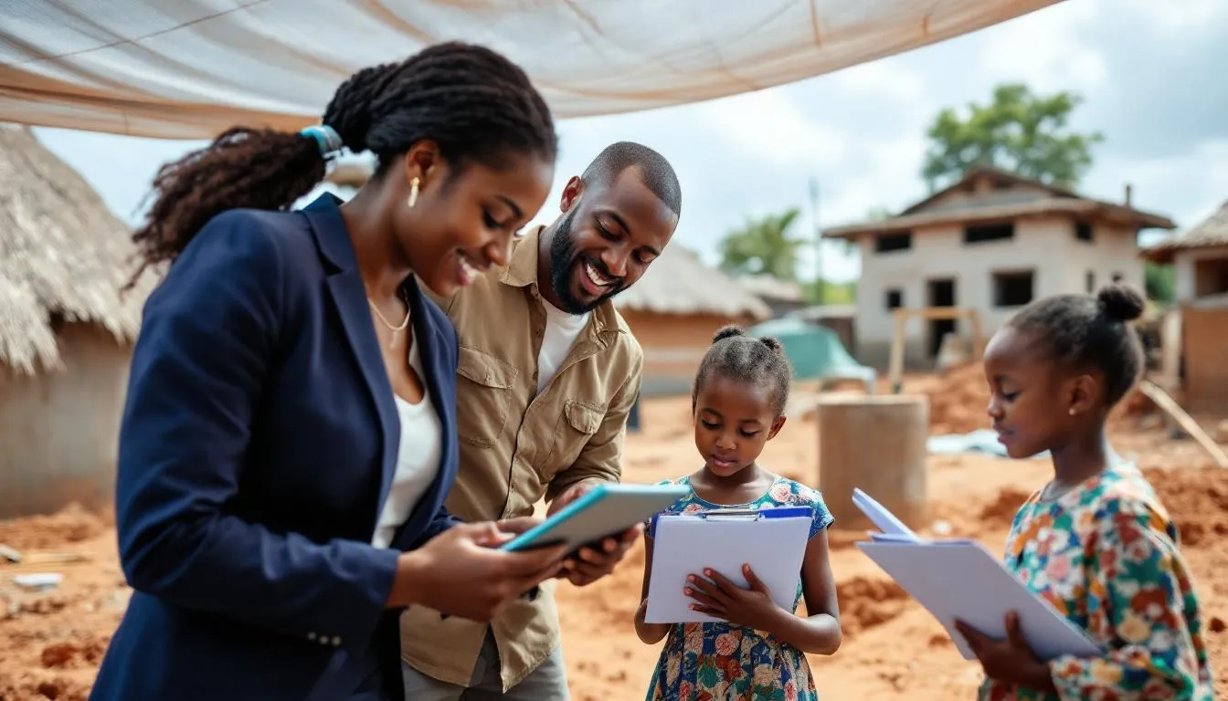 Editorial photograph representing the concept of international development