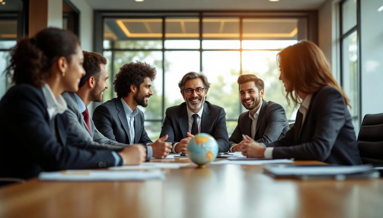 Editorial photograph representing the concept of international relations