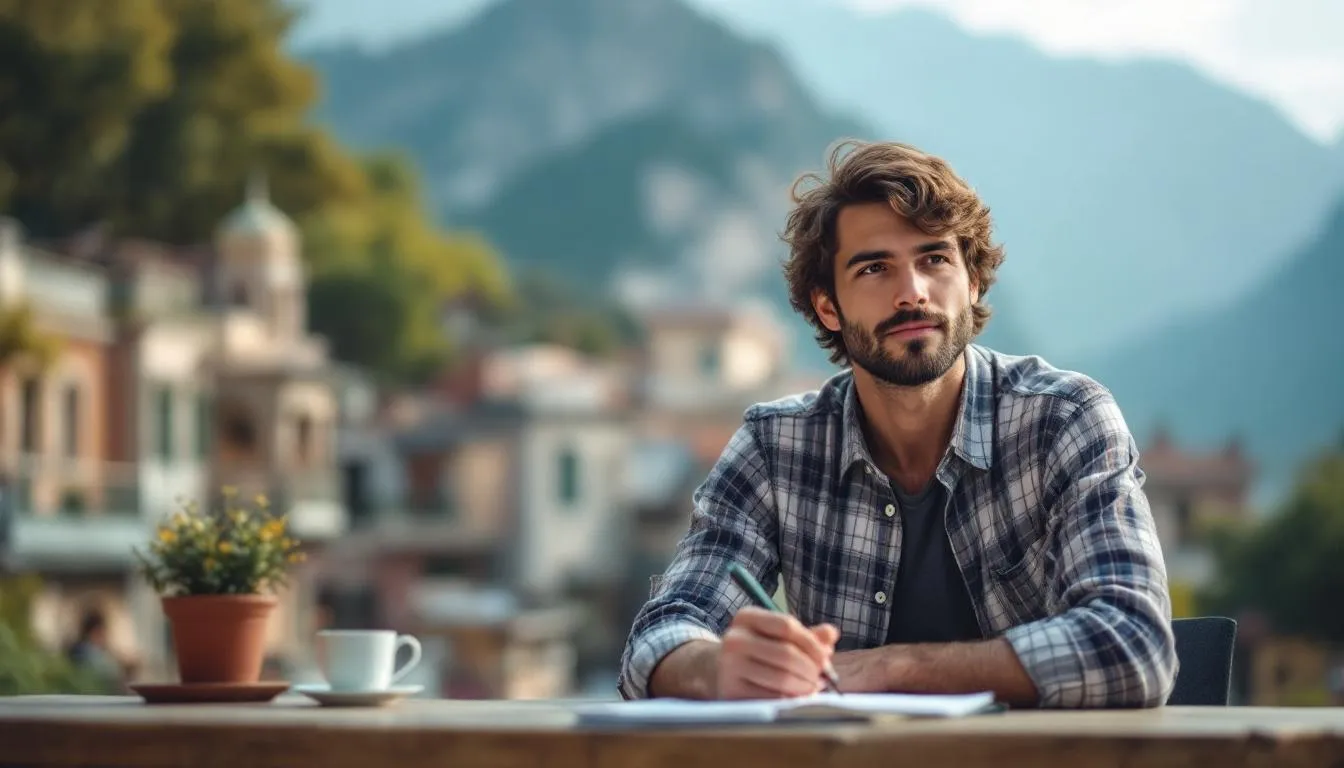 Editorial photograph representing the concept of italian language