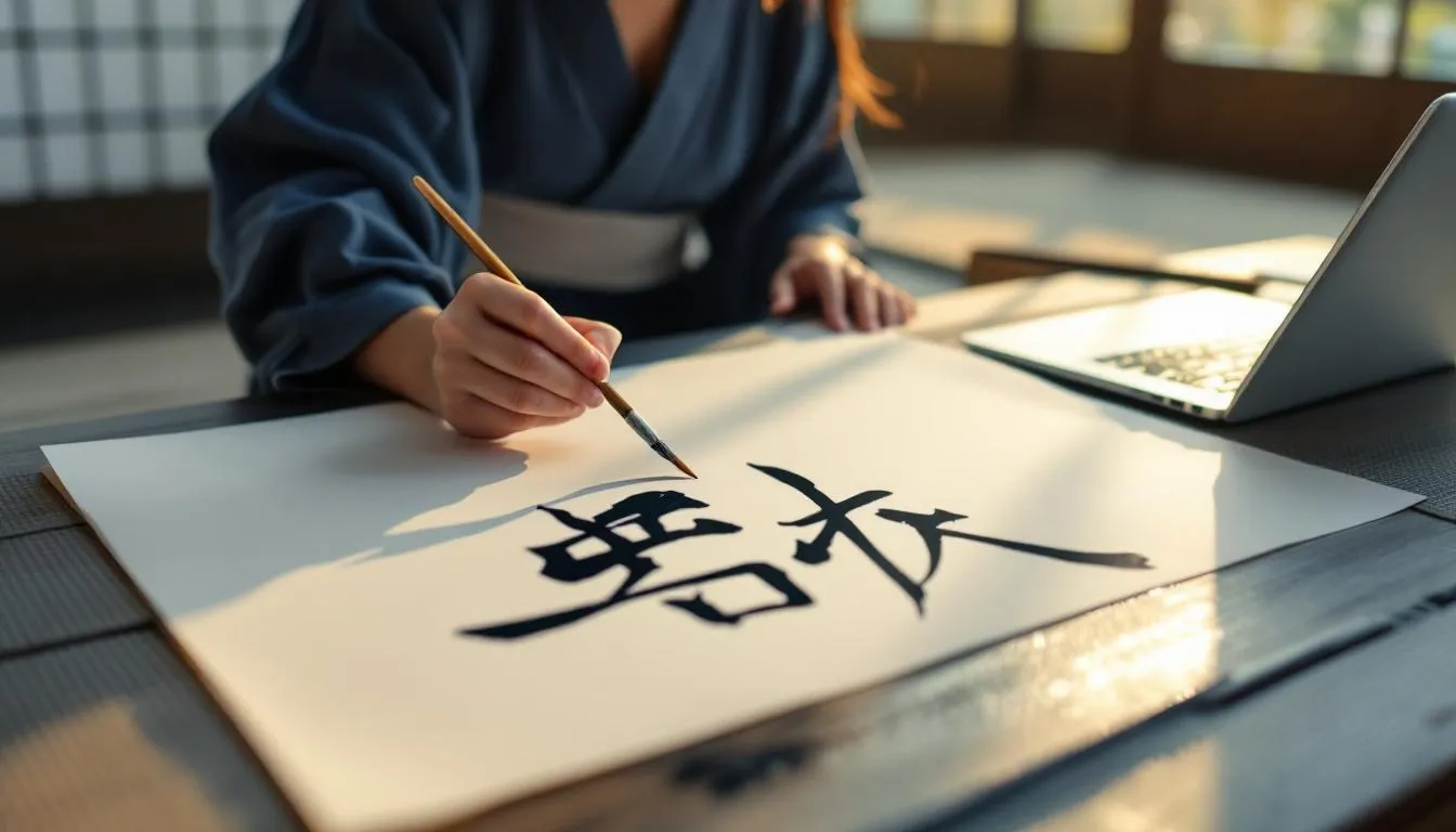 Editorial photograph representing the concept of japanese language
