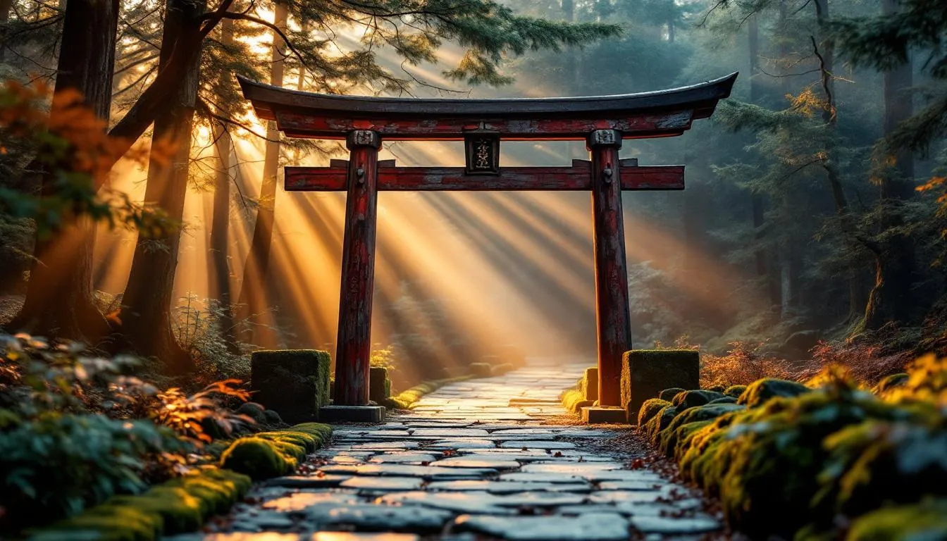 Editorial photograph representing the concept of japanese mythology