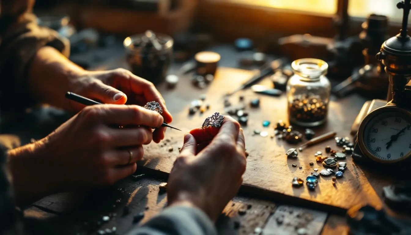 Editorial photograph representing the concept of jewelry making