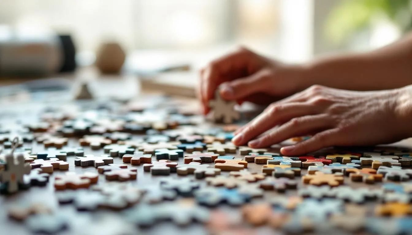 Editorial photograph representing the concept of jigsaw puzzles