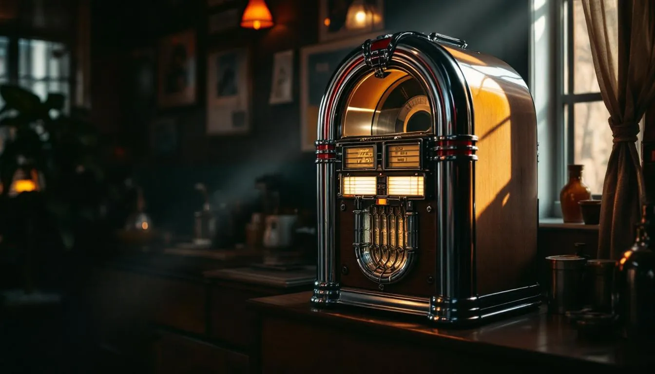 Editorial photograph representing the concept of jukebox collecting