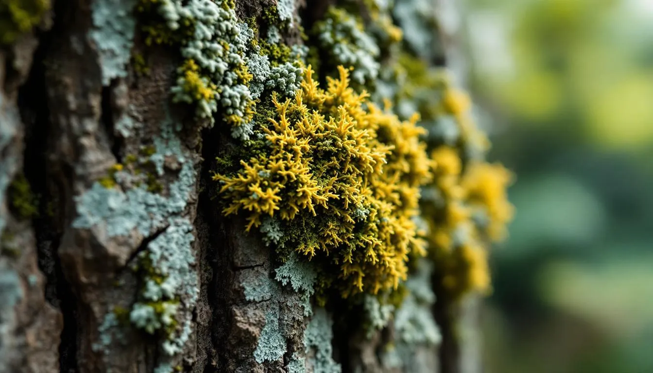 Editorial photograph representing the concept of lichenology