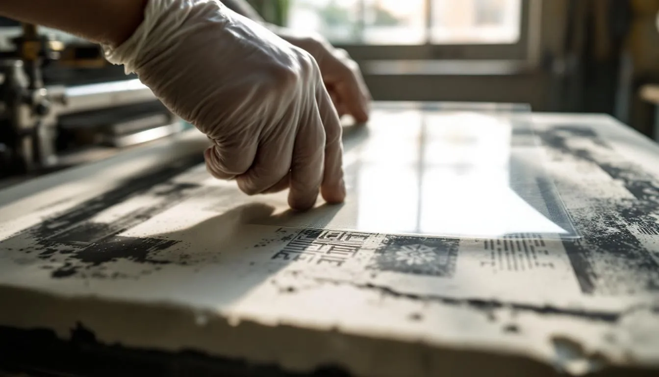 Editorial photograph representing the concept of lithography