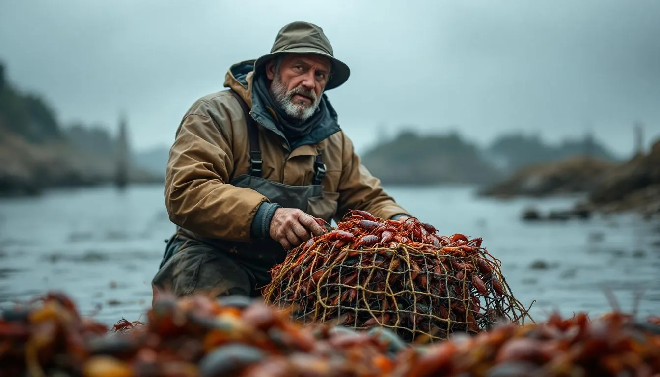 Editorial photograph representing the concept of lobster fishing