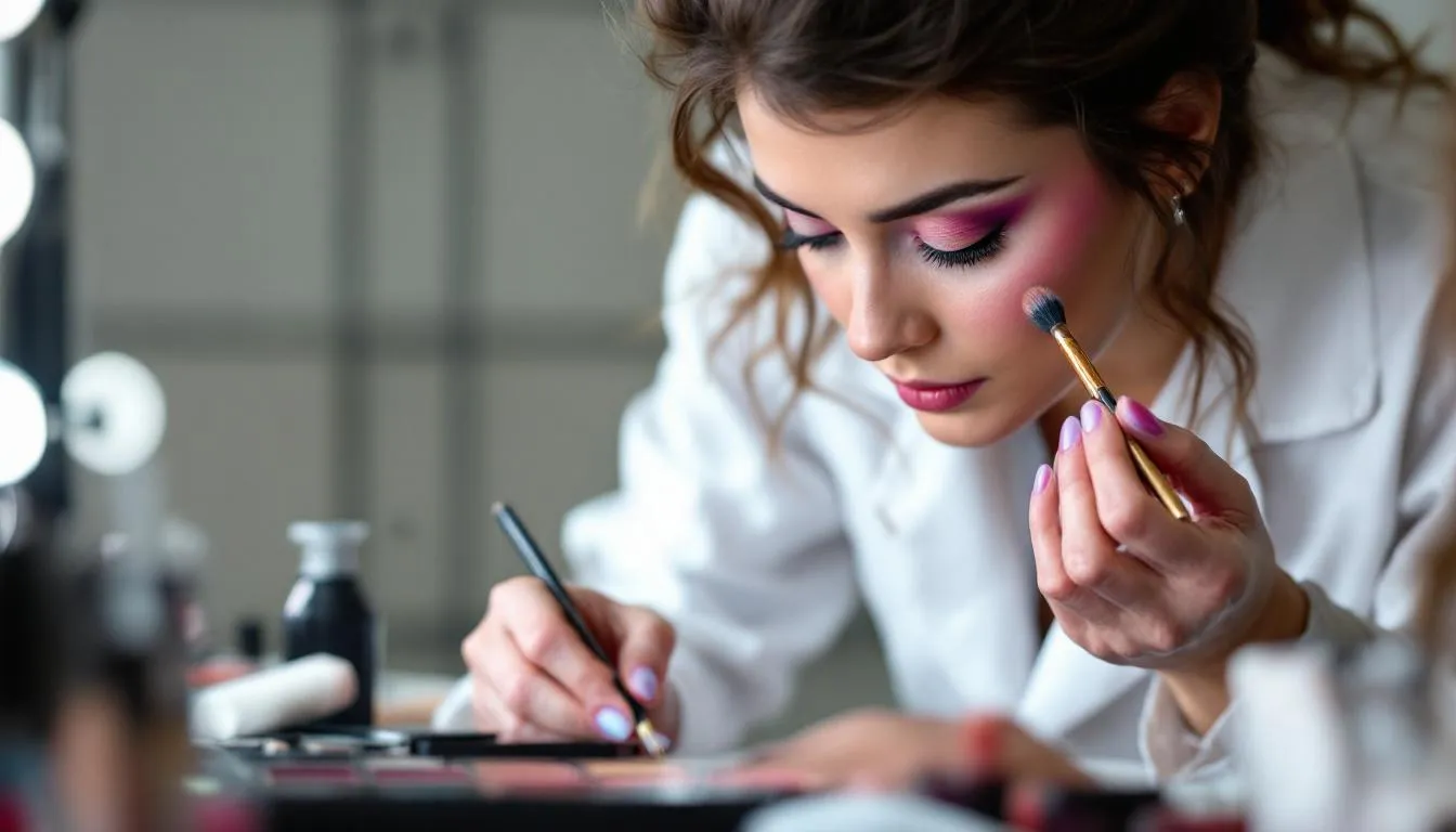 Editorial photograph representing the concept of makeup artistry
