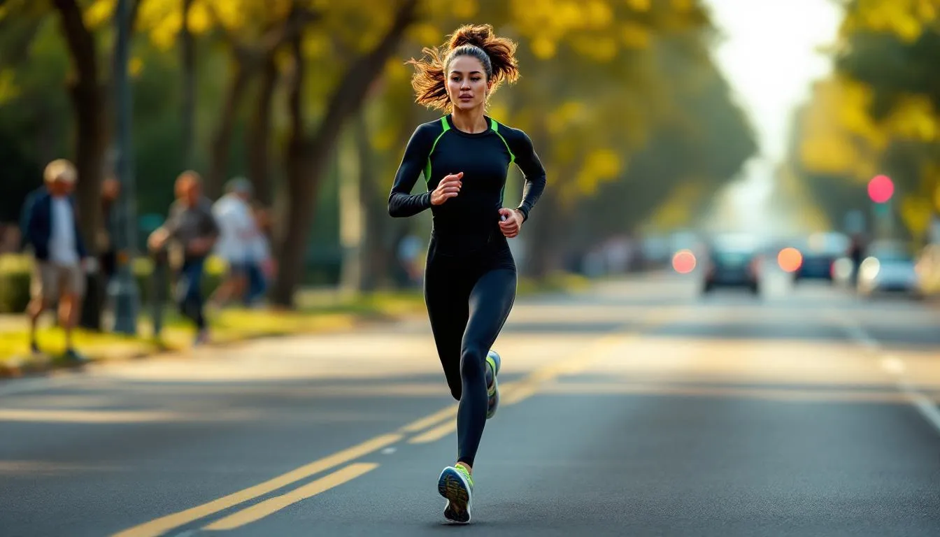 Editorial photograph representing the concept of marathon running
