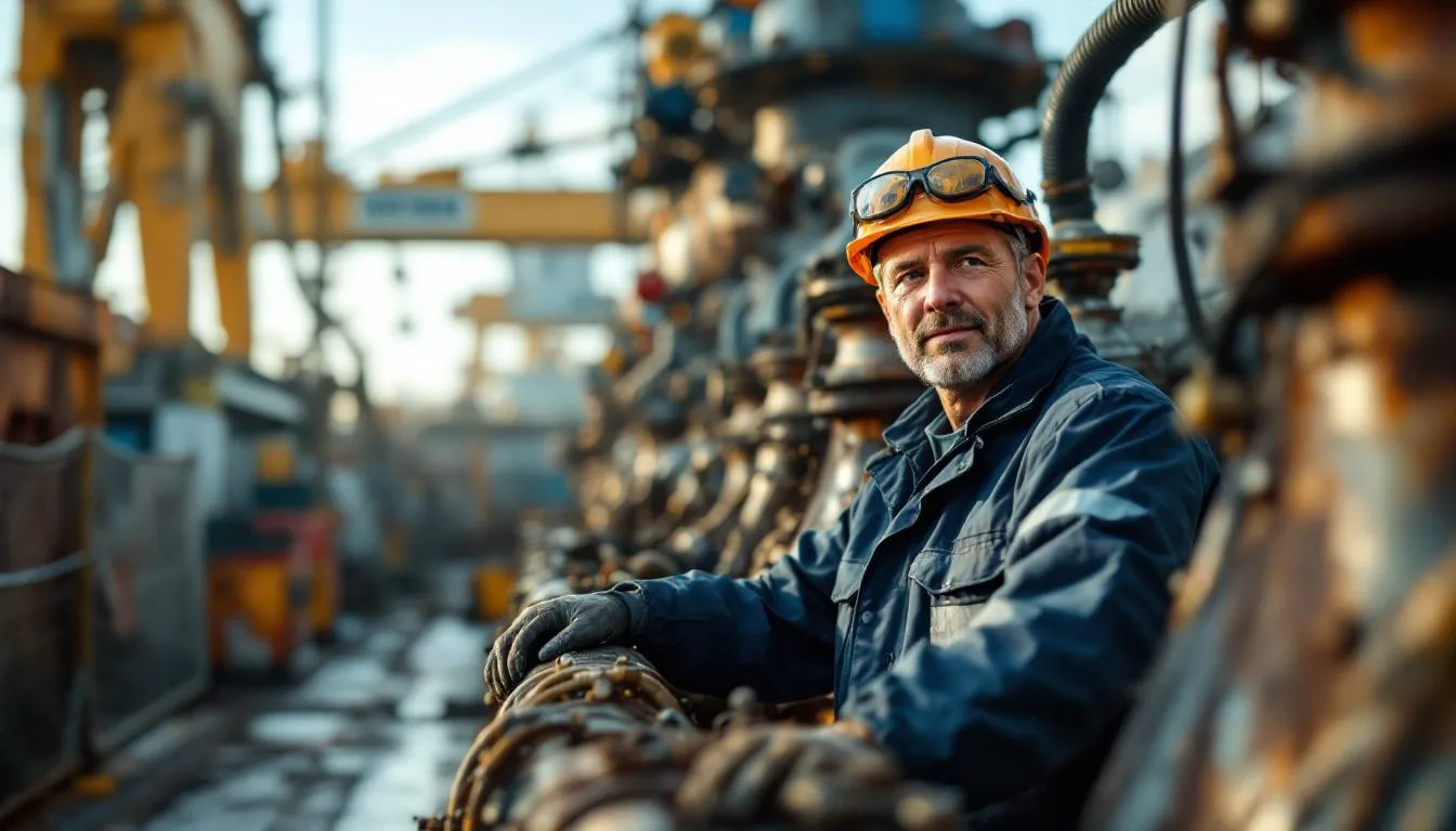Editorial photograph representing the concept of marine engineering