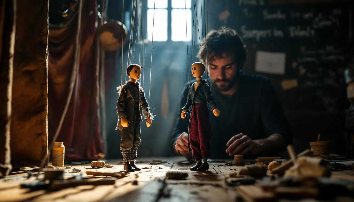 Editorial photograph representing the concept of marionettes