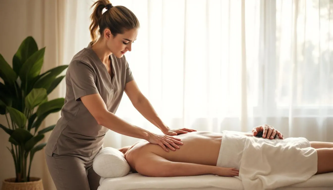 Editorial photograph representing the concept of massage therapy