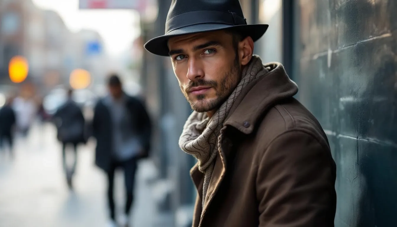 Editorial photograph representing the concept of men's fashion