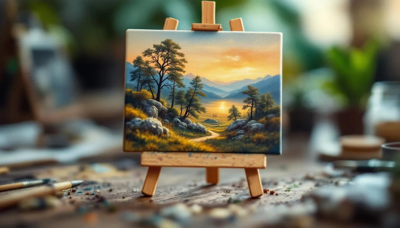 Editorial photograph representing the concept of miniature painting