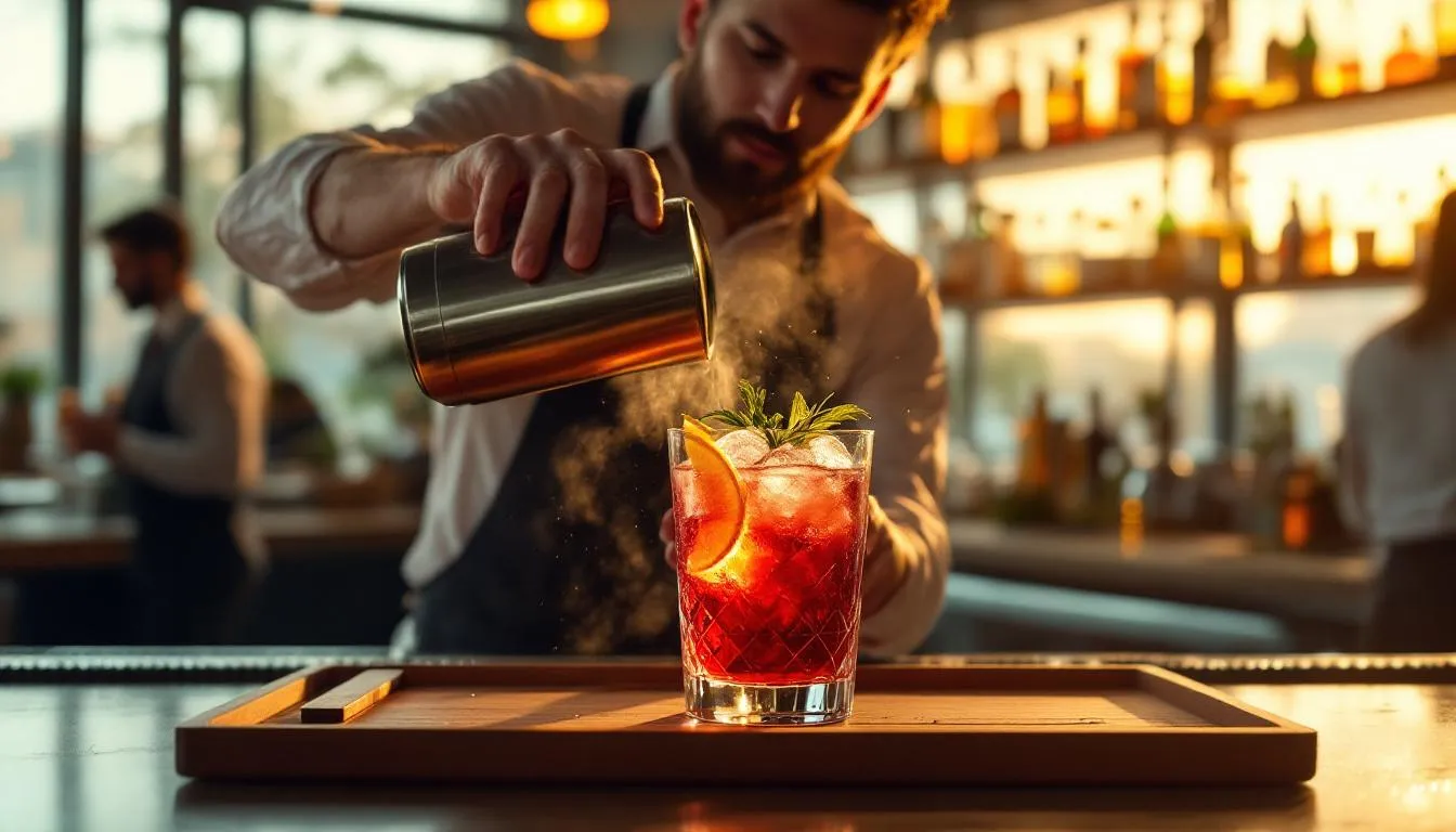 Editorial photograph representing the concept of mixology