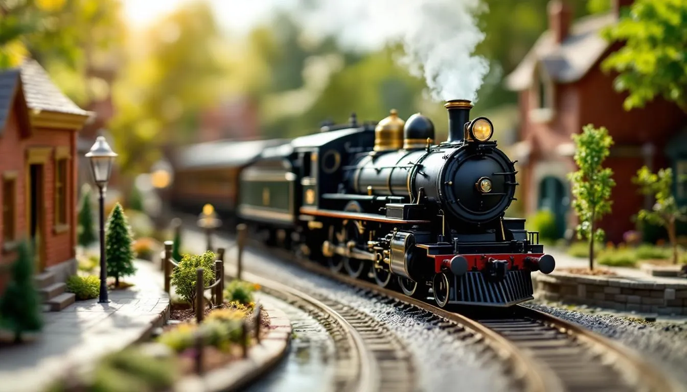 Editorial photograph representing the concept of model railroading