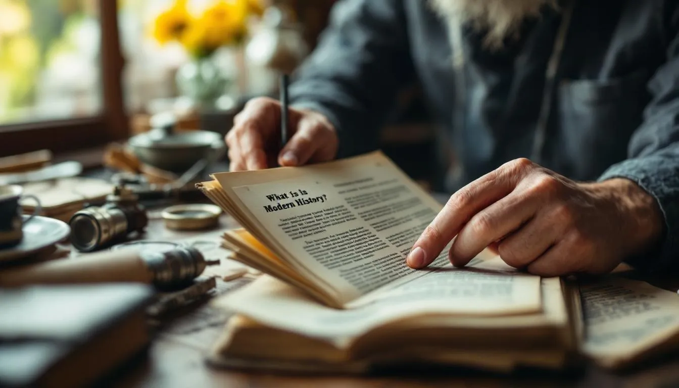 Editorial photograph representing the concept of modern history