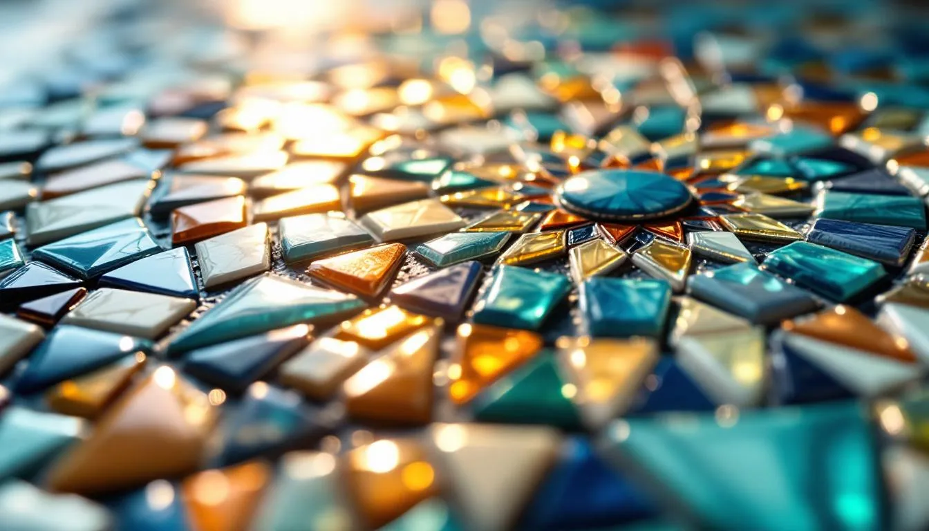 Editorial photograph representing the concept of mosaic art