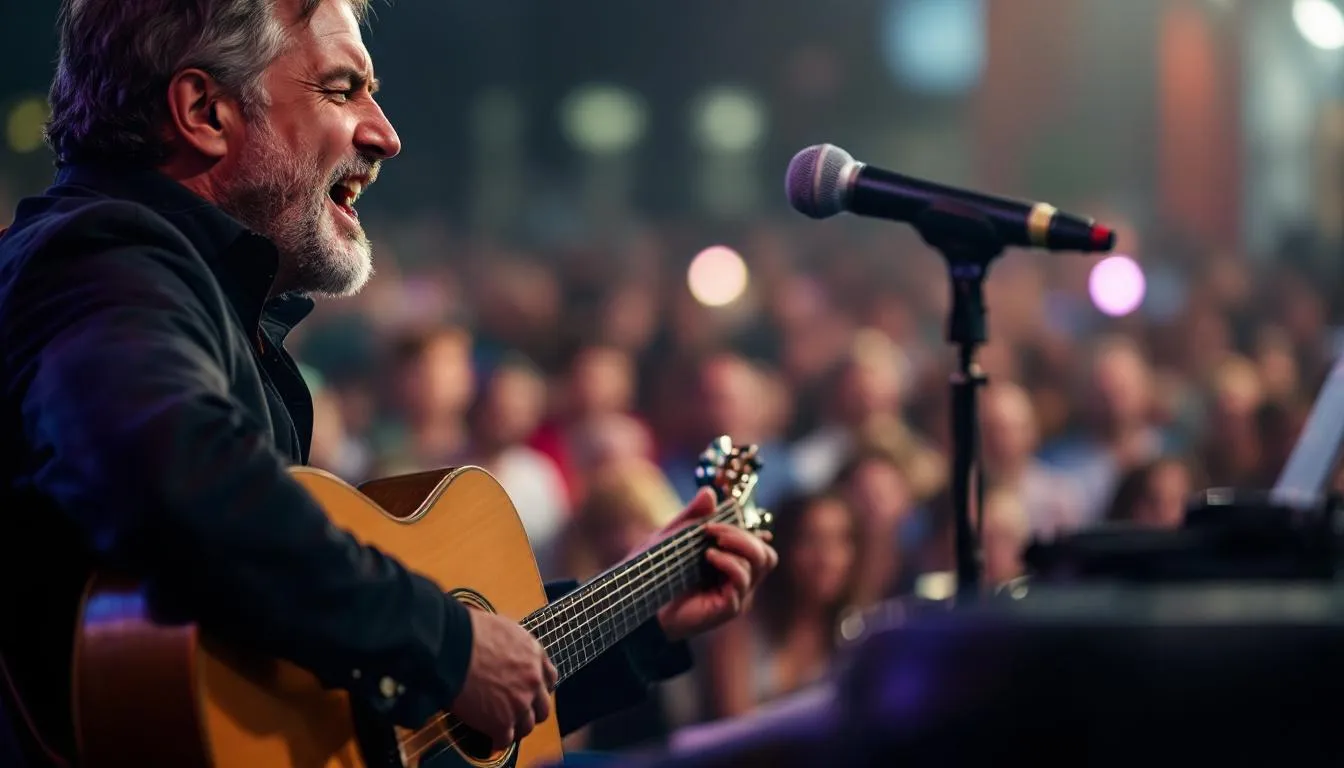 Editorial photograph representing the concept of music performance