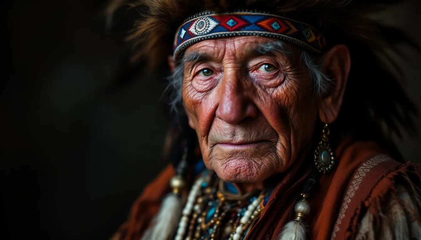 Editorial photograph representing the concept of native american history