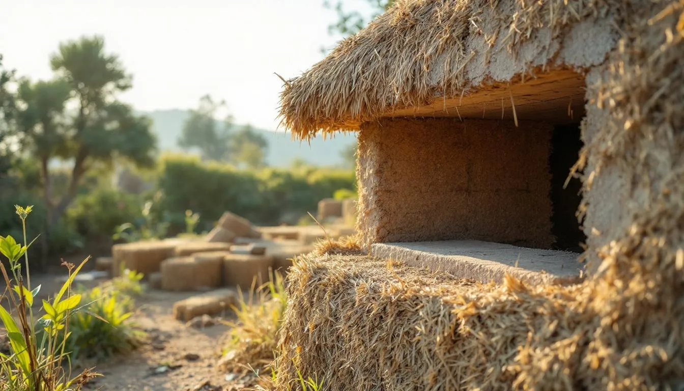 Editorial photograph representing the concept of natural building