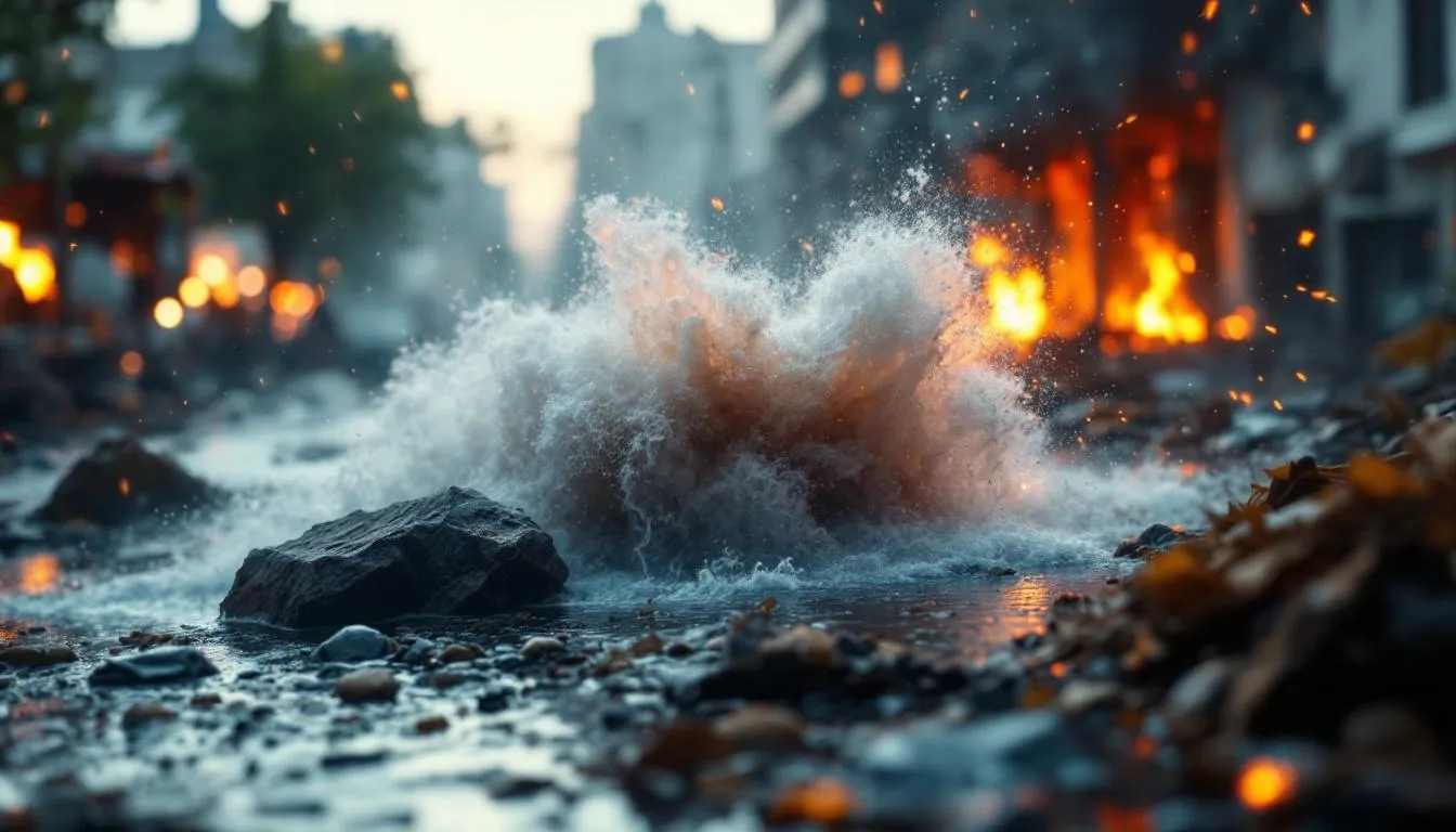 Editorial photograph representing the concept of natural disasters