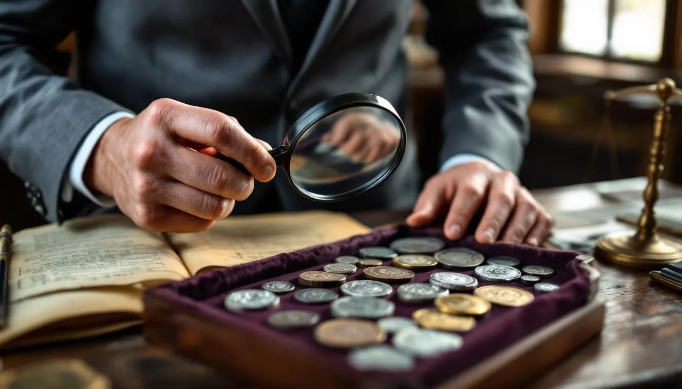 Editorial photograph representing the concept of numismatics