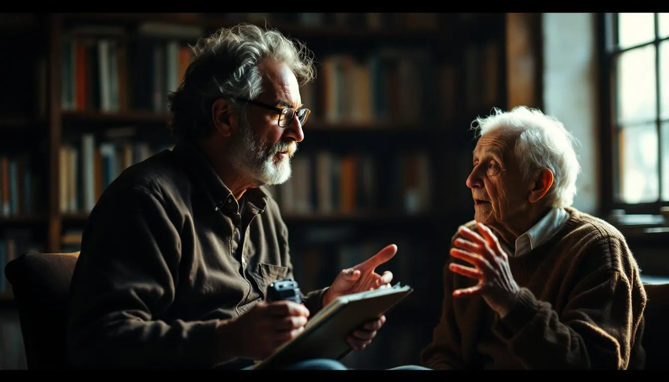 Editorial photograph representing the concept of oral history