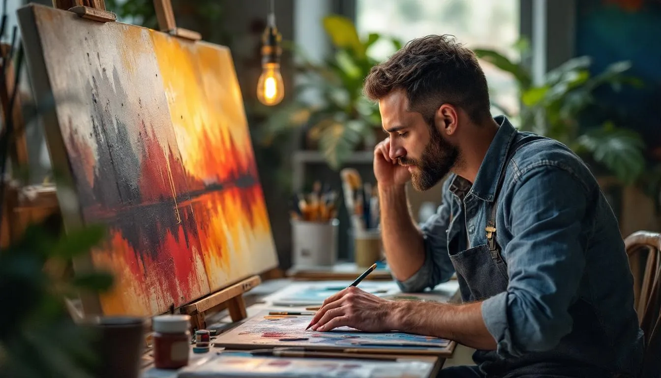 Editorial photograph representing the concept of painting