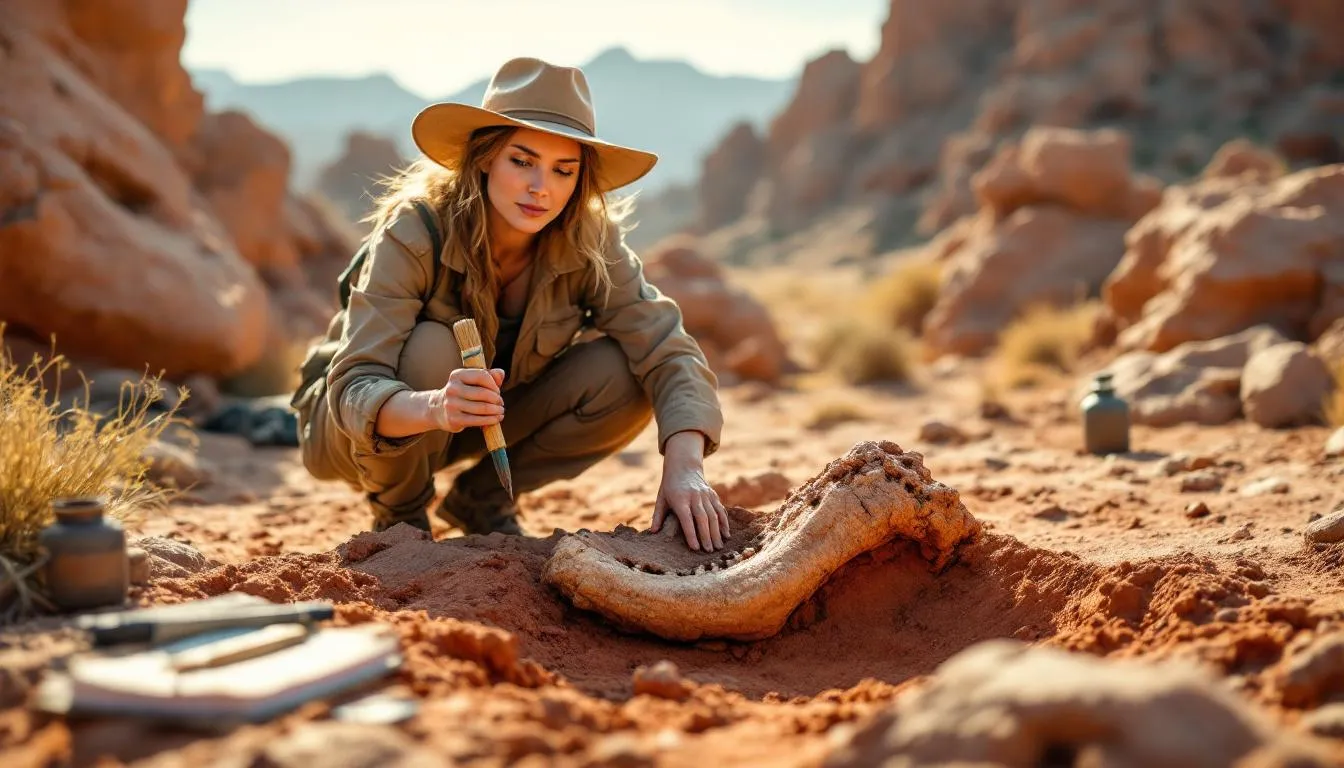 Editorial photograph representing the concept of paleontology