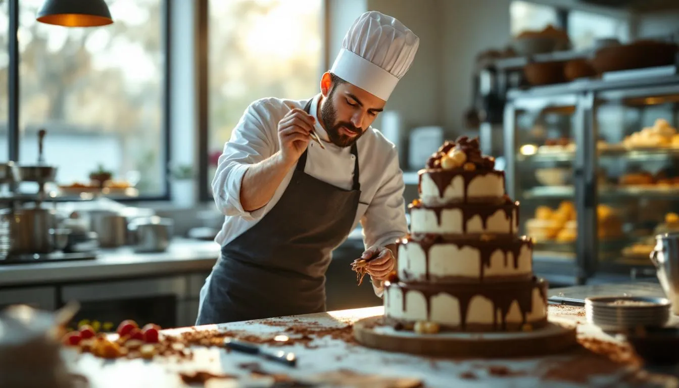 Editorial photograph representing the concept of pastry arts