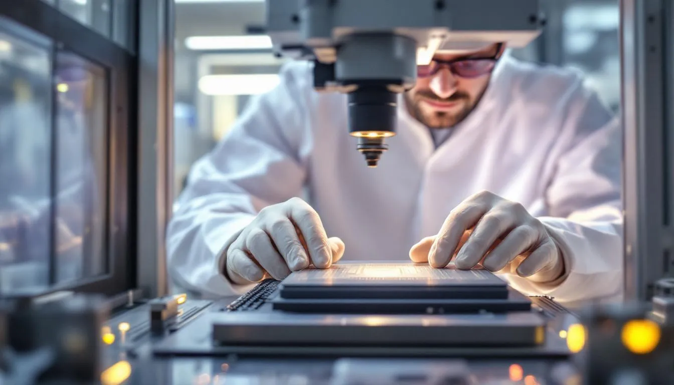 Editorial photograph representing the concept of photolithography