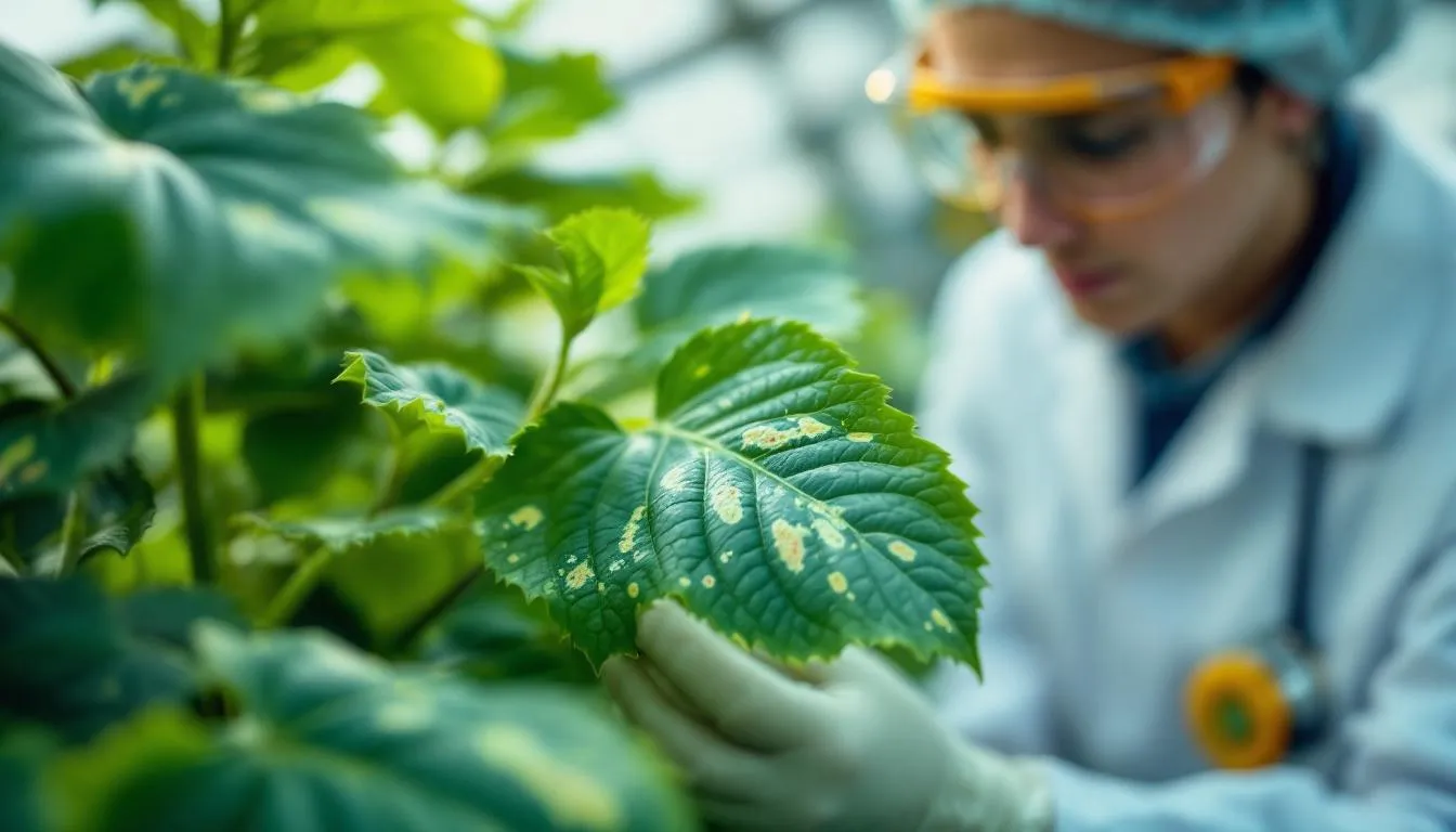 Editorial photograph representing the concept of plant pathology