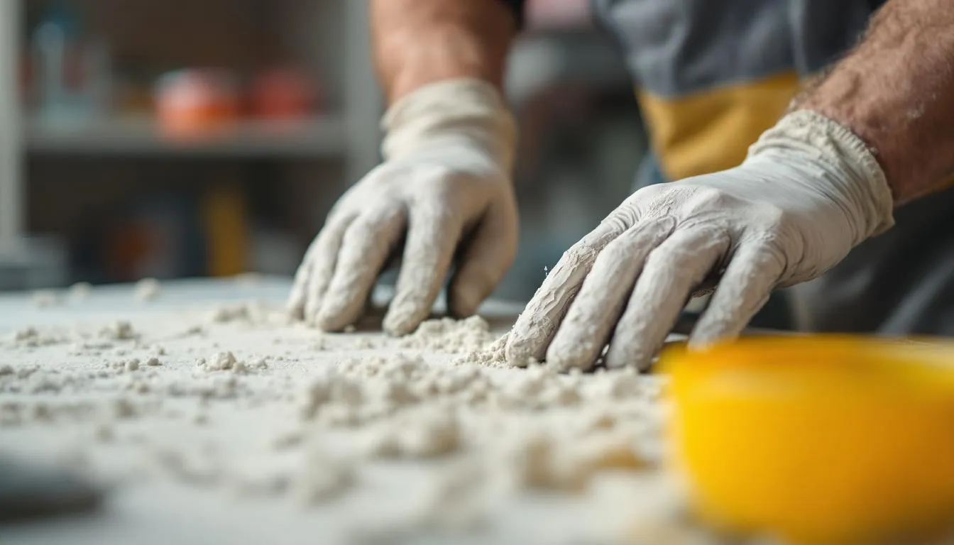 Editorial photograph representing the concept of plastering